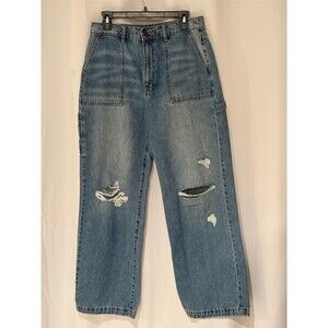 Hidden Jeans Womens Size 30 Light Wash Distressed Carpenter Cro